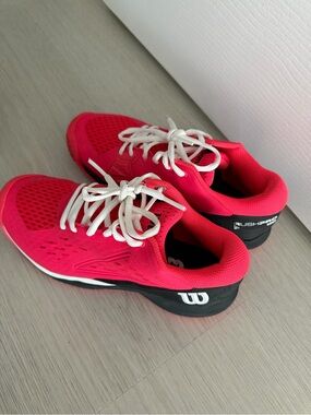 Wilson Women's Rush Pro Pink and Black Tennis Shoes